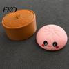 Dumpling Decompression Toy Cartoon Clicker with Steamer, 3D Printed Smiling Steamed Sensory Bun Toy, Shape Finger for Stress