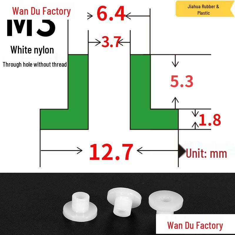 T-Shaped Nylon Insulating Bushing Spacer for M3-M35 Threads