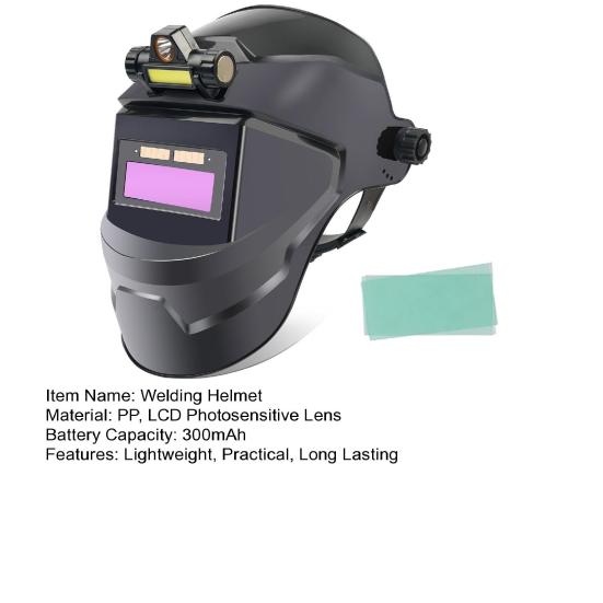 Сварочная маска с автоматическим затемнением. Жаропрочная сварочная маска. Автоматическое затемнение ЖК-дисплея. Прозрачный сварочный щиток. Комплект шлифовального колпака.