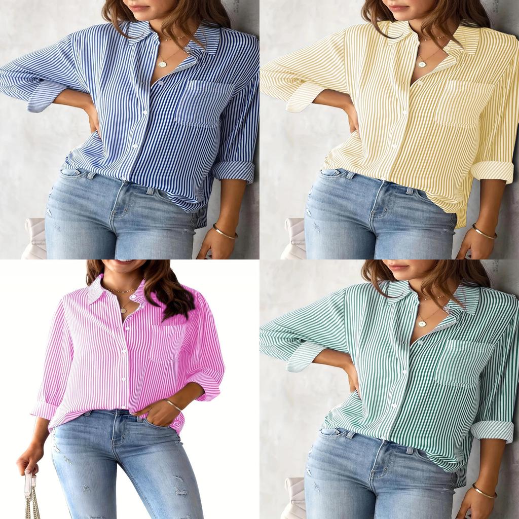 Streetwear Loose Fit Shirt With Long Sleeves For Casual Women