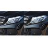 Для Mercedes-Benz GLE GLS W166 2016-2019 Накладка-ресничка на переднюю фару из углеродного волокна Декоративная наклейка на автомобиль