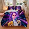 3Pcs Neon Lights Adventure Bedding Sets For All Sizes New 3D Printed Bed Cover Comforter Duvet Cover Pillowcase Bedroom Decoration