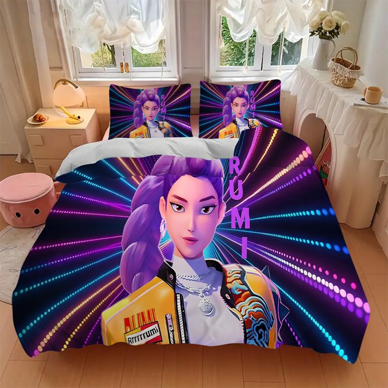 3Pcs Neon Lights Adventure Bedding Sets For All Sizes New 3D Printed Bed Cover Comforter Duvet Cover Pillowcase Bedroom Decoration