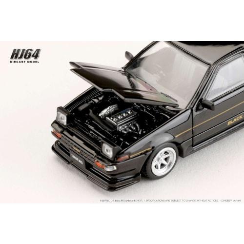 1/64 scale Toyota Sprinter Trueno GT APEX (AE86) BLACK LIMITED JDM Style Black