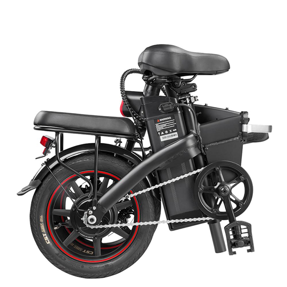 Электровелосипед складной DYU 14" Мотор 250 Вт Максимальная скорость 25 км/ч 48 В 7,8 Ач Максимальный запас хода 60 км Черный A5