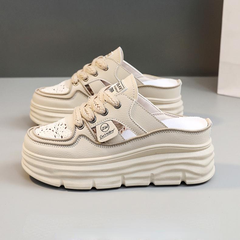 Сандалии большого размера для женщин весной и летом, новые внешние тапочки с плоской подошвой для женщин