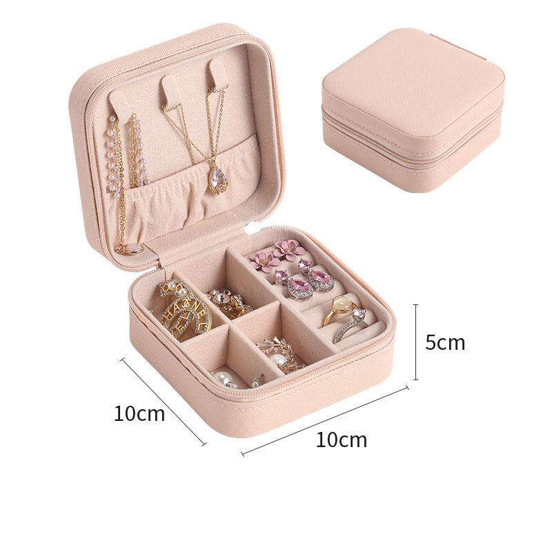 Portable S/M/L Size Jewelry Box Multi-Functional PU Jewelry Case for Rings Earrings Necklaces Accessories Travel Jewelry Box