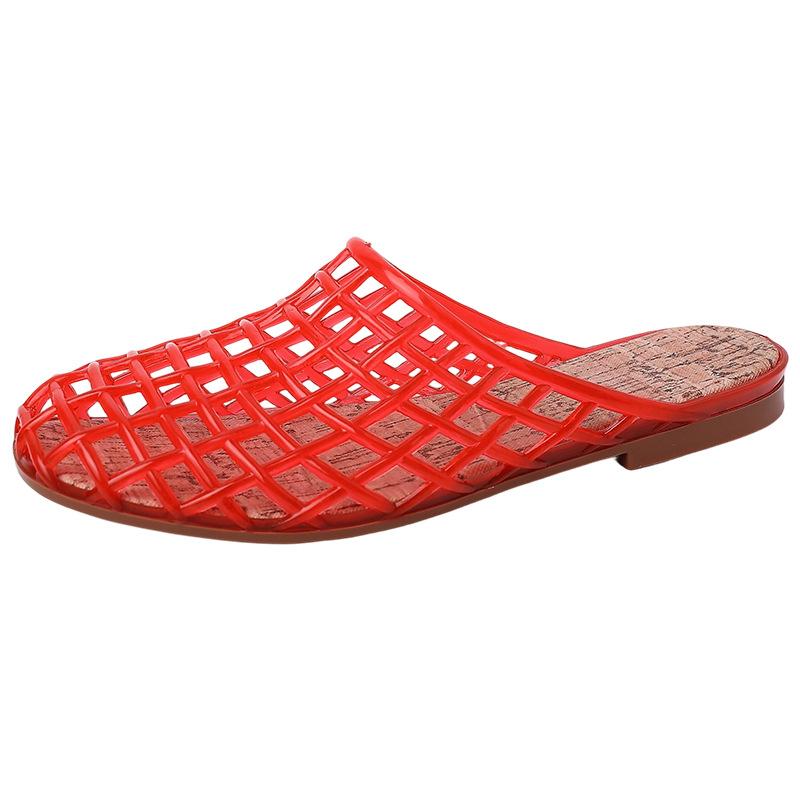 Простые хрустальные туфли-желе пустой пляж крутые тапочки женские 2025 лето классическая верхняя одежда модная сумка голова тапочки