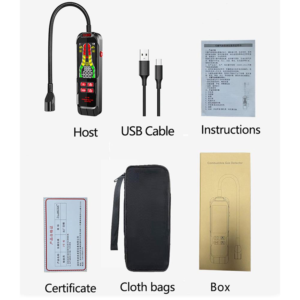 Ручной детектор утечек горючих газов, тестер утечек природных газов, портативный детектор утечек горючих газов