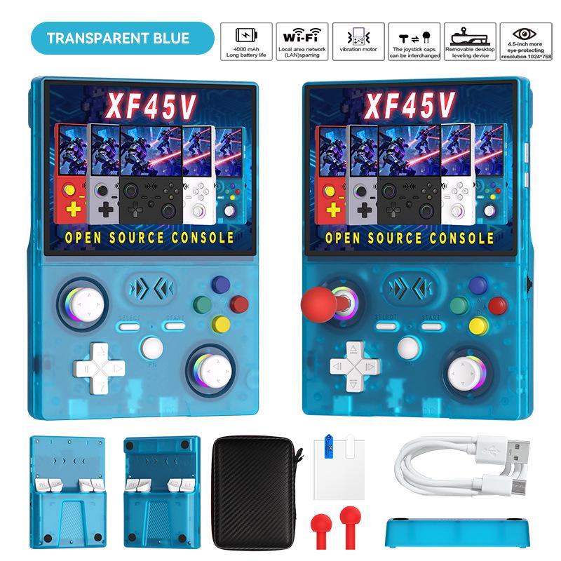 Ручная игровая консоль XF45V: 4,5-дюймовый экран, ОС Linux, Классические игры FC и PSP, Открытый исходный код
