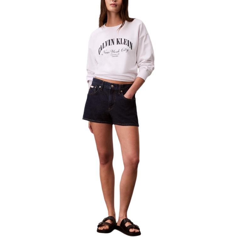 Calvin Klein Свитшот с круглым вырезом и принтом, с длинным рукавом, женский, 47F818G-YAF