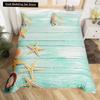 Пляжная Морская Звезда Ракушка Король Королева Пододеяльник Белый Морские Существа Постельное Белье Гавайский Чехол для Одеяла Полиэстер Чехол для Одеяла