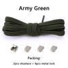 NO.8 4Pcs Metal Buckles No Tie Shoelaces Elastic for Sneakers One Size Fits All Adult Kids Quick Laces Lazy Sport Rubber Shoestrings