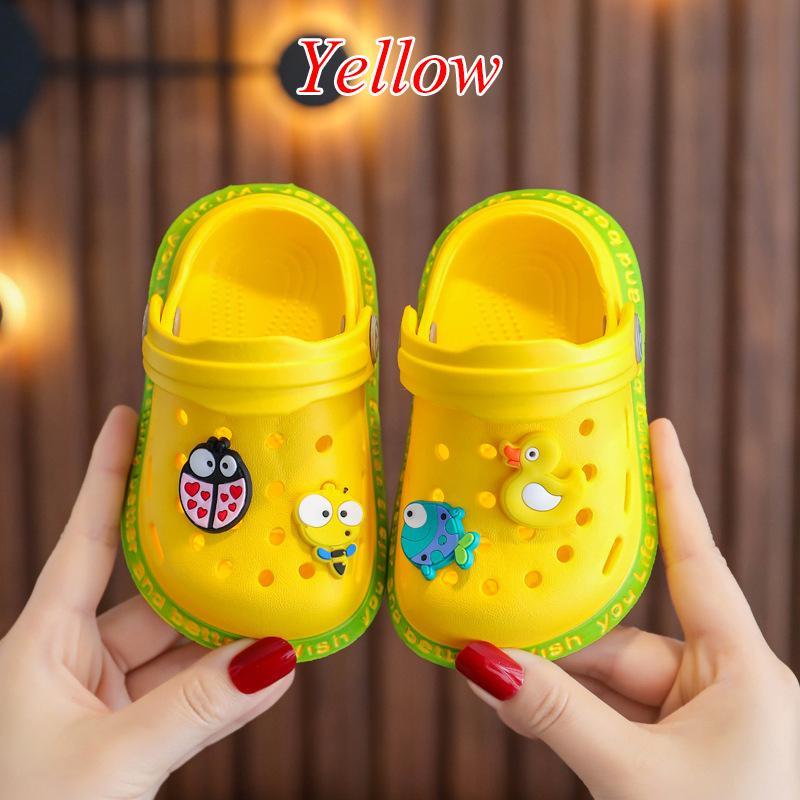 Summer Kids Sandals Boys Girls Mules Cartoon Baby Slippers Flat Summer Cartoon Children's Garden Shoes