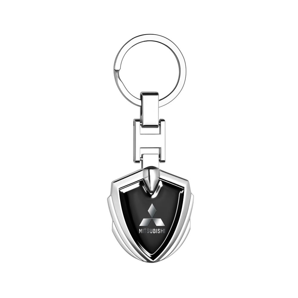 Metal Leather Car Key Ring Braided Rope Key Case Key Chain For Mitsubishi Space Star Lancer Outlander Xl Eclipse Cross Asx Colt