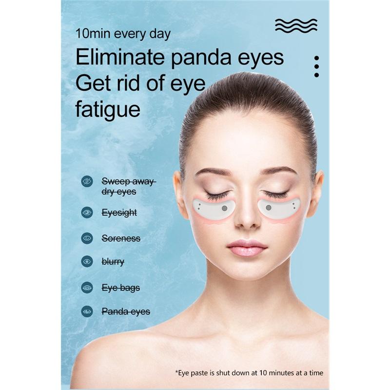 Светодиодный красный свет для ухода за глазами, массажер Ems с гелем-патчем для лечения морщин под глазами