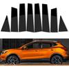 8 шт. Накладки на стойки дверей и окон для Nissan Rogue 2014 2015 2016 2017 2018 2019 2020 Пиано Блэк