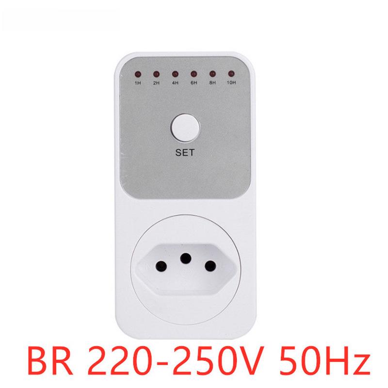 10-Hour Countdown Electric Bicycle Charging Socket Plug - EU/US/UK/FR/AU