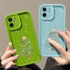 Конфетный цвет ТПУ мягкий чехол для iPhone 17 16 Pro 15 14 Plus 13 12 11 Pro Max Xs Xr 8 7 мультяшный узор рождественской елки противоударный чехол для защиты объектива