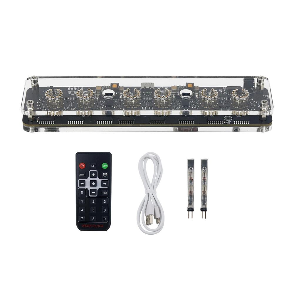 5V 1A Nixie Tube Clock Stand USB-Type-C IN-8 Advanced Version Nixie Tube Clock Base With Colon Tube And Remote Control Parts