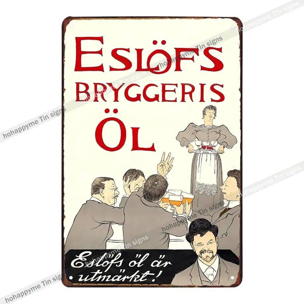 Эльф Пиво Винтаж Металлические Вывески Тарелки Декор Для Бар Паб Клуб Кафе Плакат Наклейки На Стены Главная Гостиная Украшения Доска 20x30 см