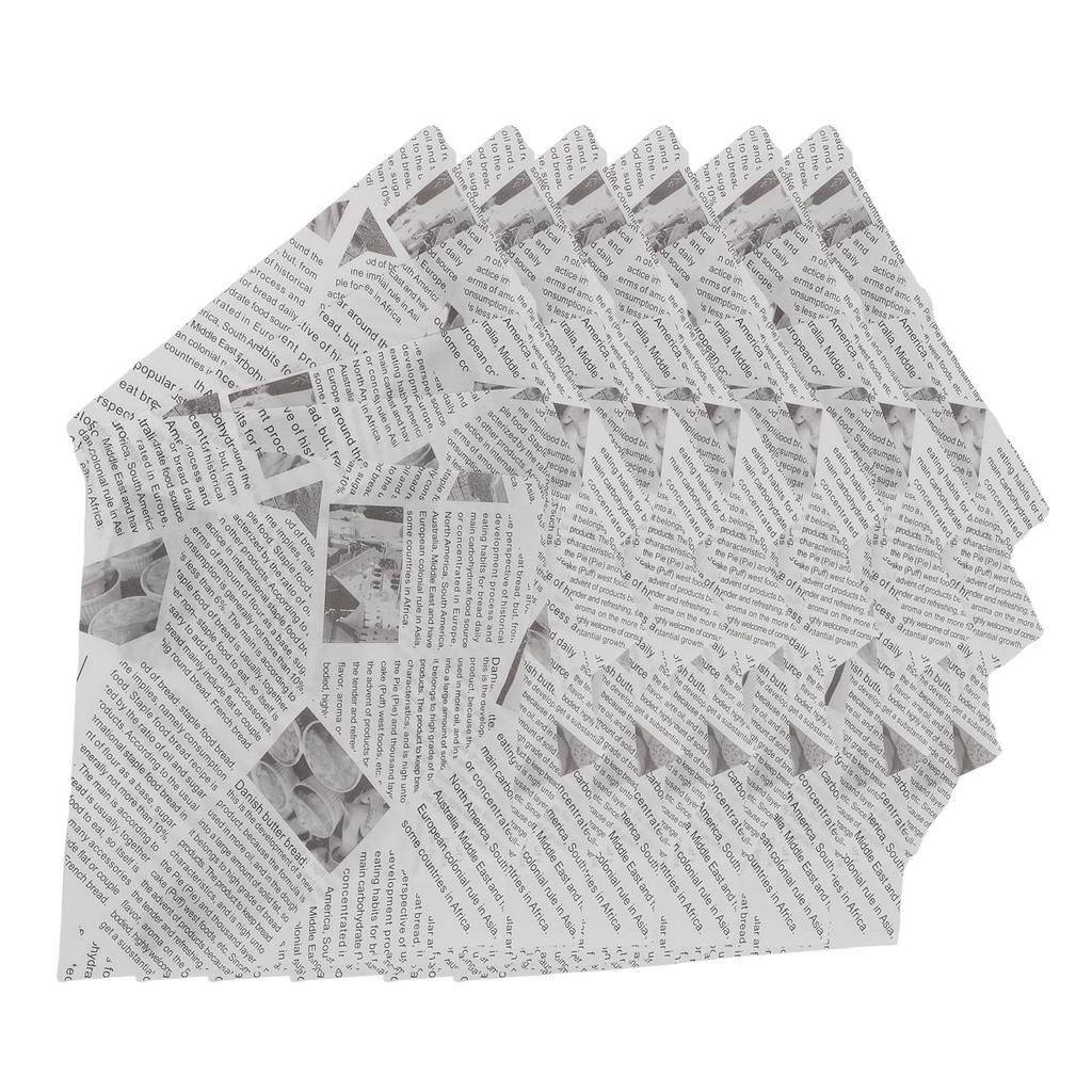 500 Sheets Sandwich Wrapping Paper Grease Proof Non Stick Food Basket Liner for Frying Baking Foods White Newspaper
