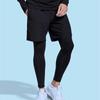 Men's Autumn/Winter Two-in-One Sports Leggings for Running, Training, and Basketball