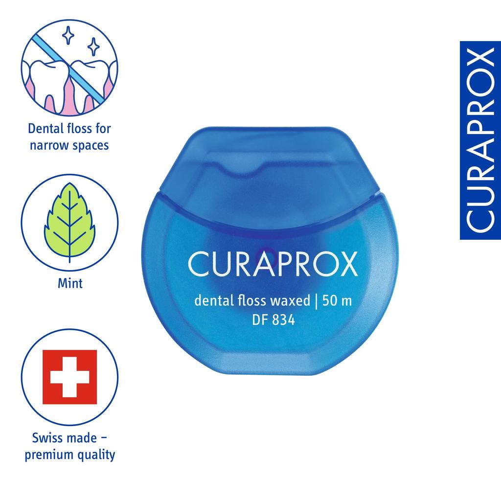 Curaprox Зубная нить 834 Мятная 50 м