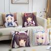 Девушка-кошка Милая N-Nekopara Chocola подушка Для спальни Автомобиля Кофейни Комнаты Мягкая и Гостиной Дивана Декоративная наволочка