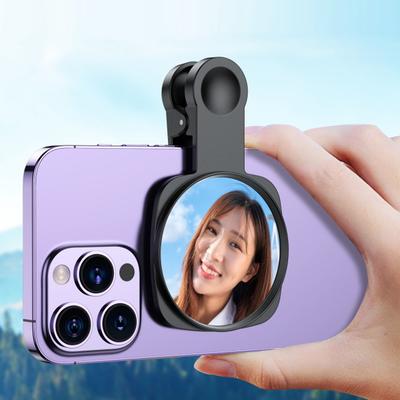 Универсальное зеркало для селфи на заднюю камеру телефона для смартфонов, HD-отражение, на клипсе, аксессуар для фотографии с чехлом для хранения