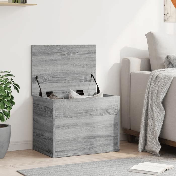 VidaXL Storage Box Sonoma Grey 60x42x46 Cm Engineered Wood 840658