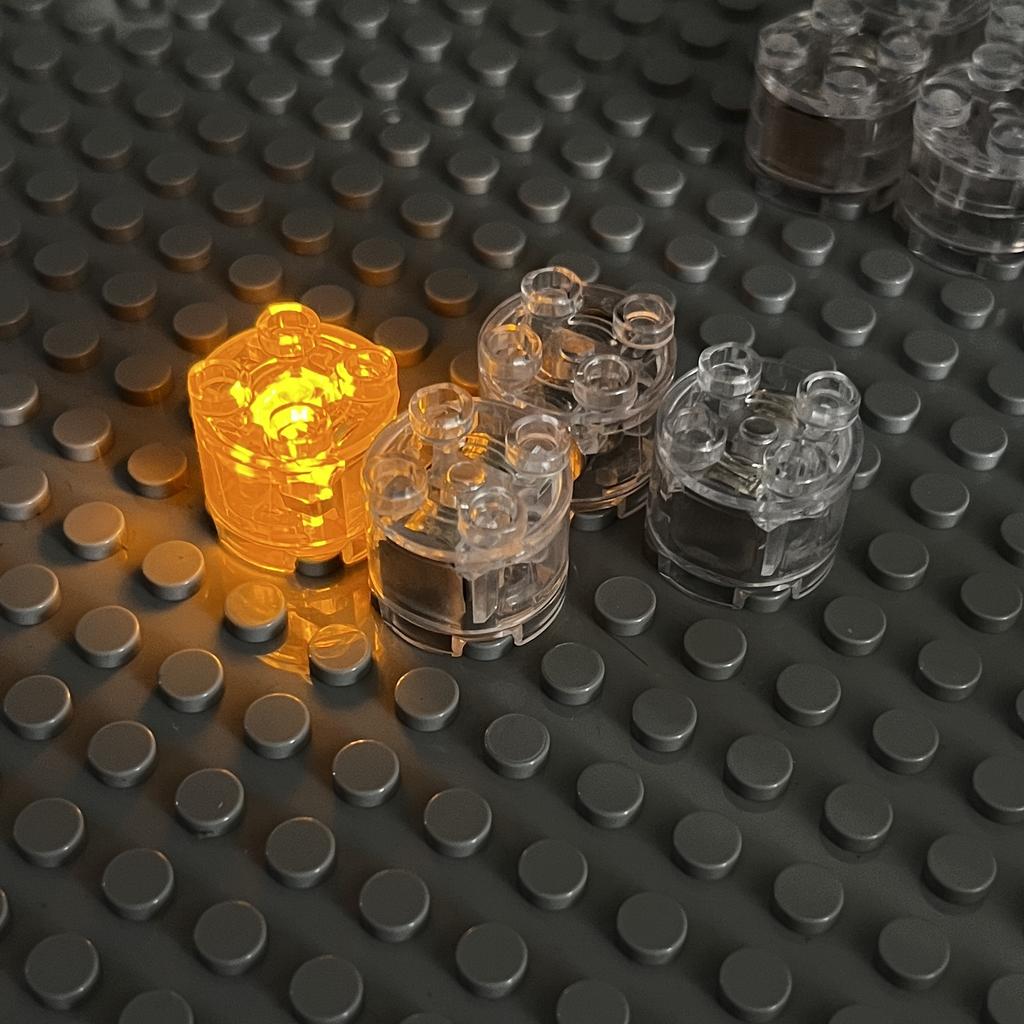 Новые 1/2/5 шт. Moc 8 цветов 2x2 Точечные светодиодные огни с батарейками Аксессуары Классический Кирпич Образовательные Светящиеся Строительные Блоки Дети