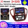 Android Головное устройство для Toyota HighLander 2000-2007, Kluger Carplay Auto Автомагнитола Мультимедийный Видеоплеер Навигация GPS 4G WIFI QLED
