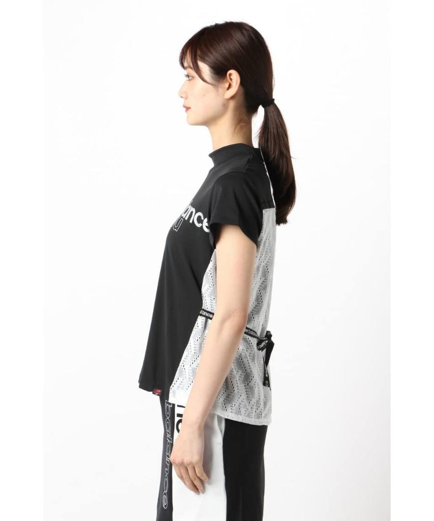 Рубашка для гольфа с коротким рукавом и воротником-стойкой Quick 0 [New Balance] (Впитывает воду, высыхает, эластичный) / Женский / 012-2166507 010_Черный [S]