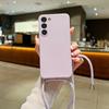Амортизирующий шнурок-цепочка с ремешком и чехол для моделей Samsung - Мягкий ТПУ/Силикон разных цветов