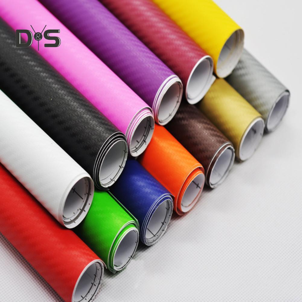 DYS Auto Shop 3D Thickened Car Body Carbon Fiber Color Changing Decor Wrapping Film Sticker
