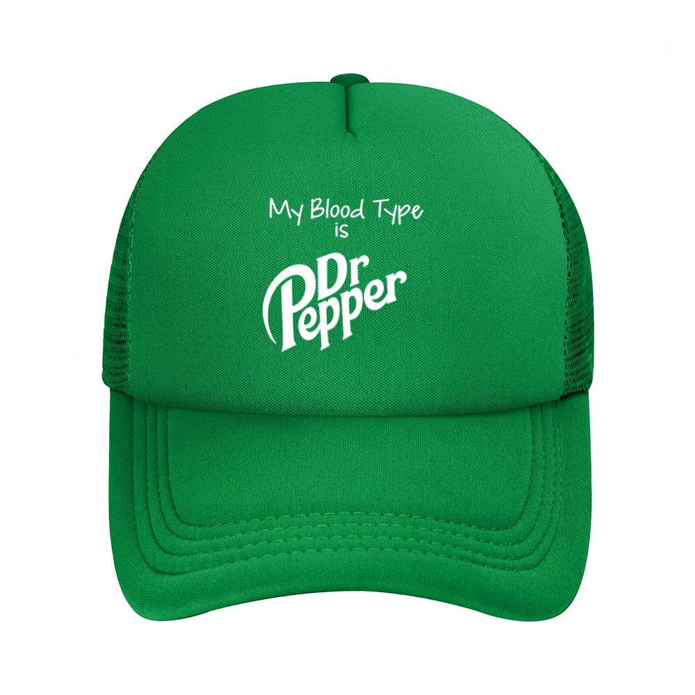 Dr Pepper группа крови смешной текст Бейсболка Аниме Графические Шляпы Взрослый Унисекс Женские Спортивные На Открытом Воздухе