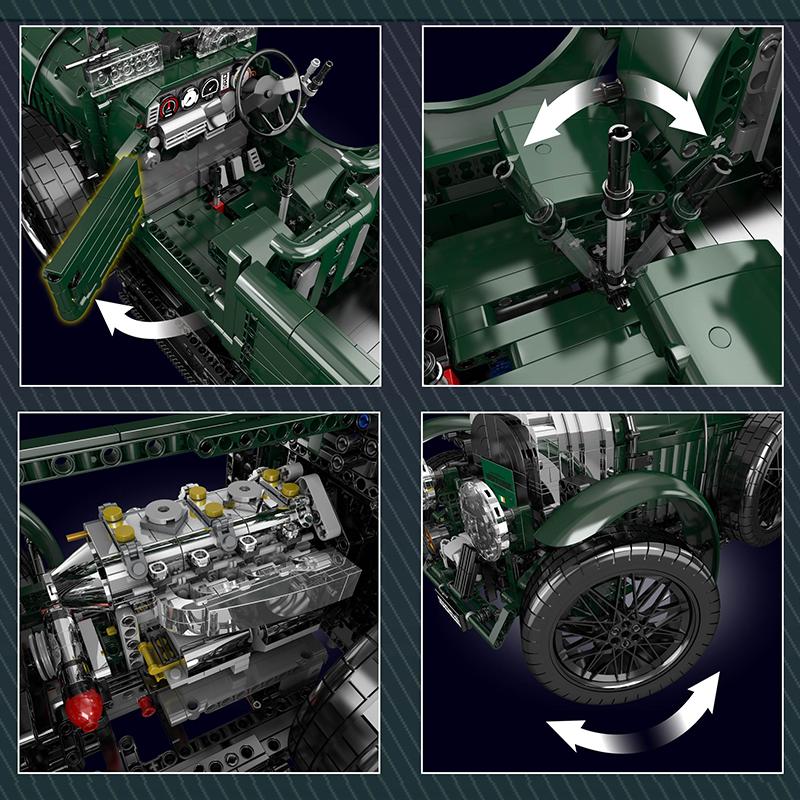 Mould King 13191 Технические Автомобильные Игрушки Радиоуправляемый Надувной Классический Автомобиль Конструктор Сборка Винтажный Автомобиль Набор Кирпичей Рождественский Подарок для Детей