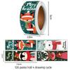 120PCS Multicolor Merry Christmas Stickers 7.6*2.5cm Cartoon Santa Snowman Packaging Decals Package Decoration Mixed Pattern