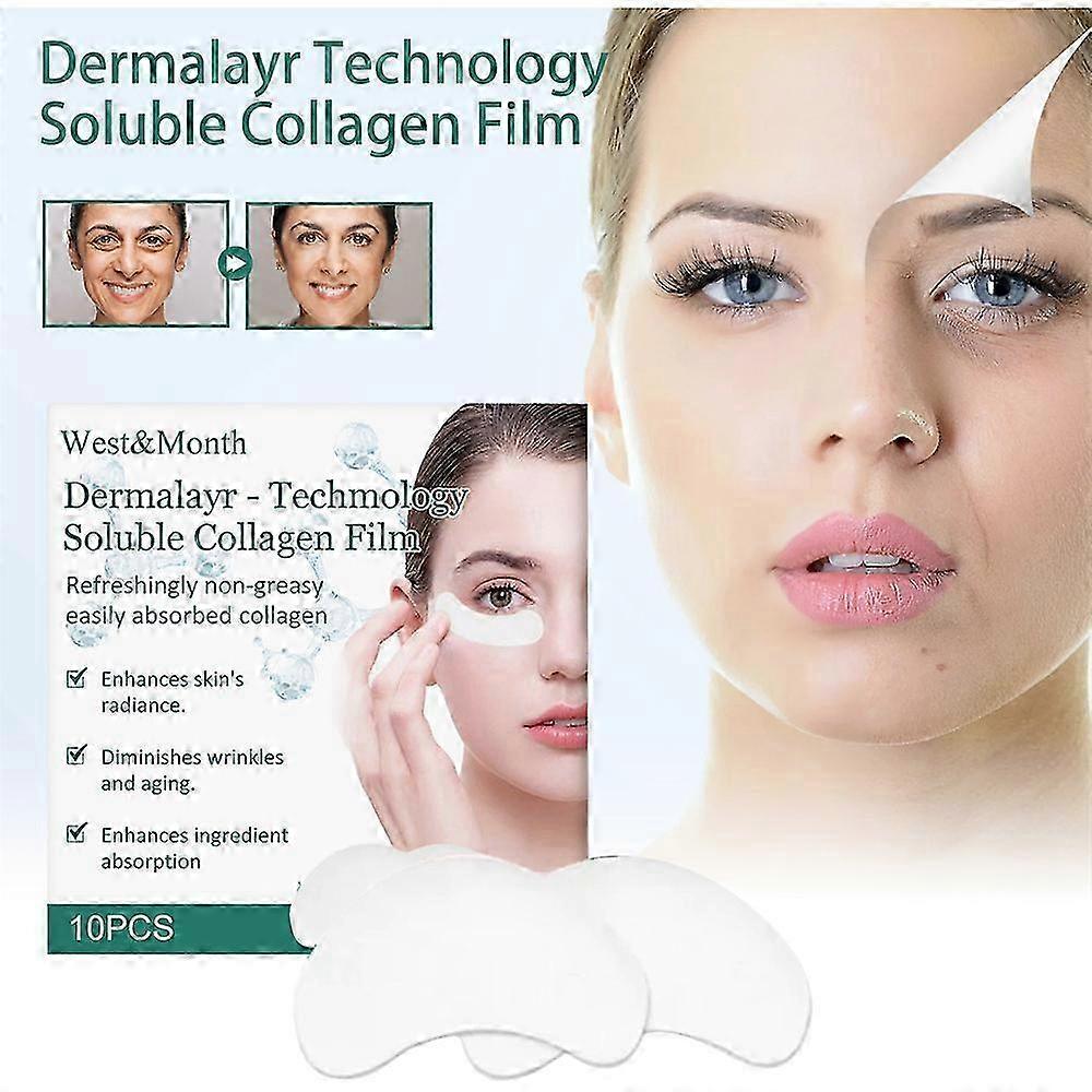 Highprime Collagen Film Collagen Soluble Patches Film Anti-Aging Eye Mask Wrinkles Remover Moisturizing Face Lifting