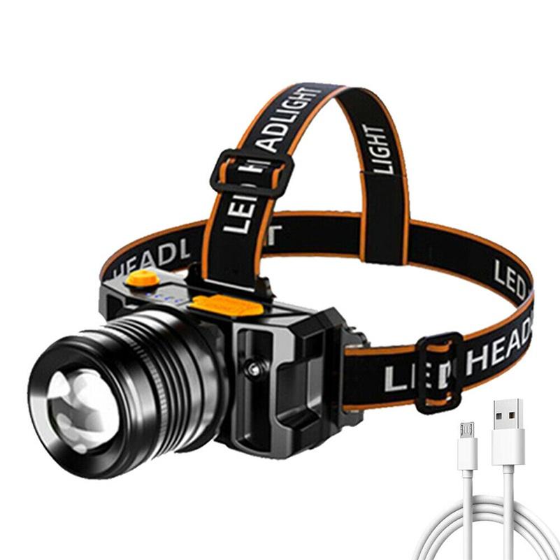Powerful Headlamp Rechargeable Led Head Lamp Zoom Headlight 18650 Fishing Front Led Head Flashlight Torch