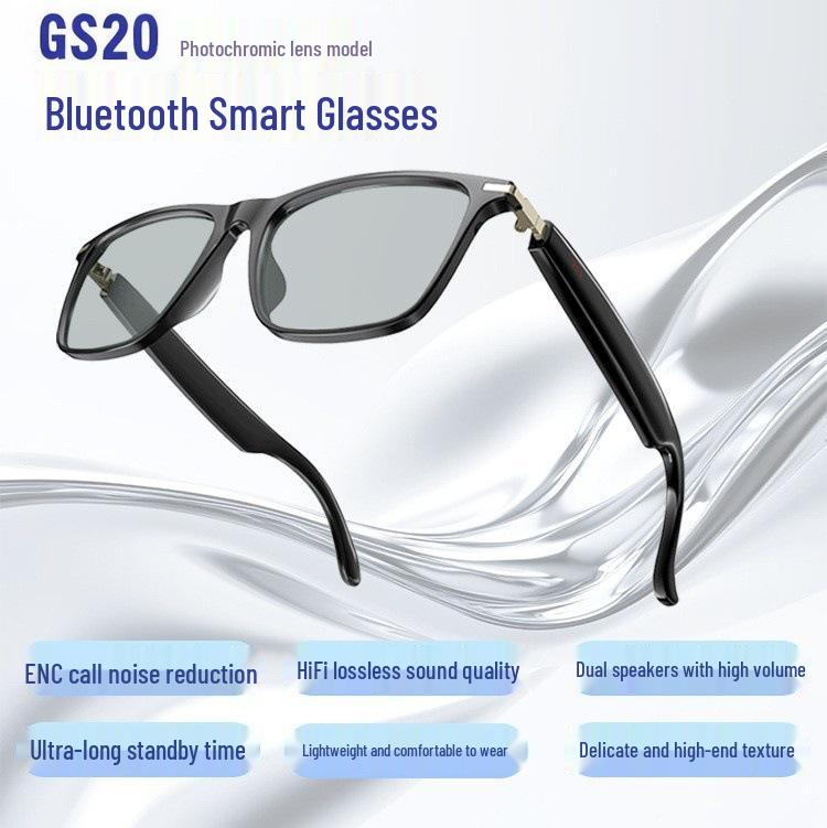 Умные очки GS20 с ИИ: Музыка, Звонки, Защита от УФ-лучей, Фотохромные, Спорт, Перевод, Bluetooth.