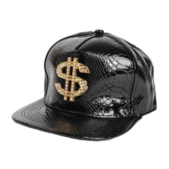Бейсболка в стиле хип-хоп с текстурой крокодиловой кожи, декор со стразами, регулируемая пряжка, денежный знак, защита от солнца, анти-УФ-глянец, панк, уличные танцы, хиппи