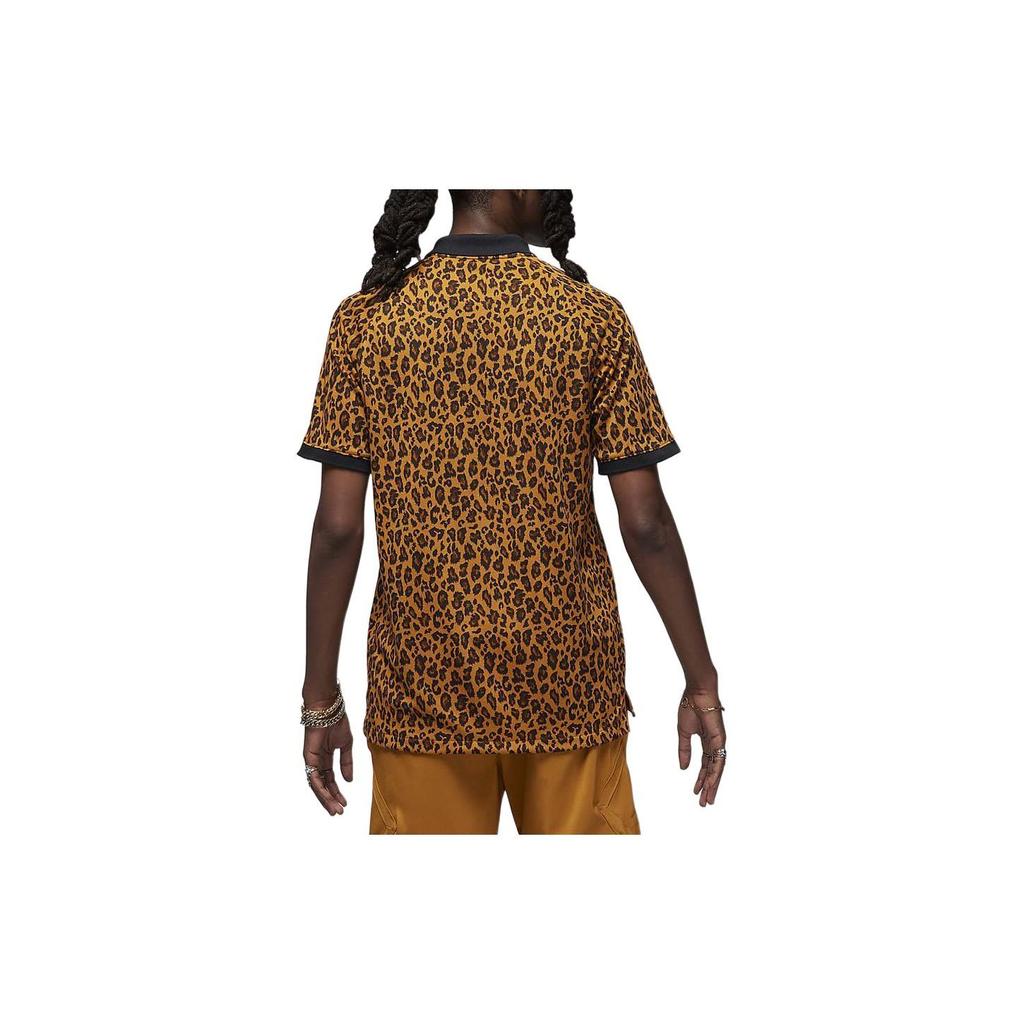 Jordan Dri-FIT Sport All-Over Print Casual Polo Shirt Short Sleeve Men Polo Shirts Desert-Hakki FN5853-754