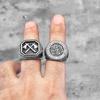 Мужские кольца из нержавеющей стали с скандинавским викингом и волком, уникальный амулет в стиле панк для мужского бойфренда, байкерские украшения, подарок для творчества, оптовая продажа