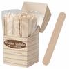 Sunnap Disposable Wooden Spatulas, Medium Size, Pack of 100, for Applying Gel, Cream, and Hair Removal Wax, SLW100M