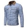 Men's  Winter Button Solid Plush Vintage Denim Jacket Tops Blouse Coat