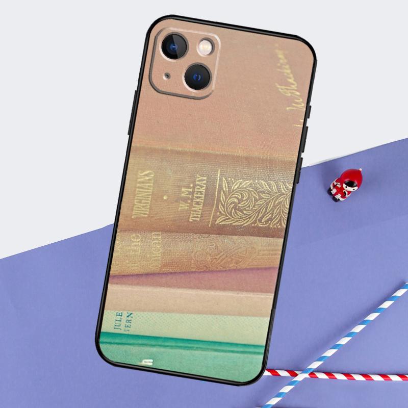 Винтажная КНИГА Книжный червь книжная полка Чехол для телефона Для iPhone 16 Pro 15 Pro 11 12 13 14 Pro Max Mini XR 16e 15 16 Plus Защитный корпус