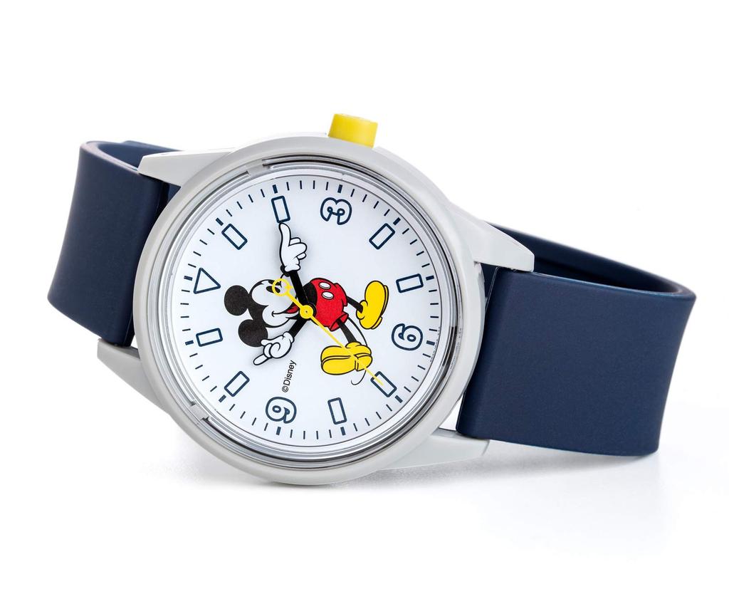 [Citizen Q&Q] Часы Analog Smile Solar Disney Mickey Mouse Водонепроницаемый уретановый ремень RP20-809 Мужской темно-синий
