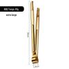 crocodile clip - extra large gold, 3 шт.